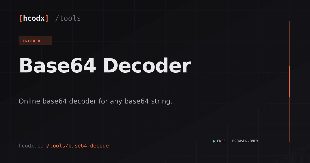 Base64 Decoder Online – Free UTF-8 Base64 to Text | HCODX